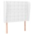 Cabecero con orejas de cuero sintético blanco 83x23x118/128