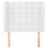 Cabecero con orejas de cuero sintético blanco 83x23x118/128