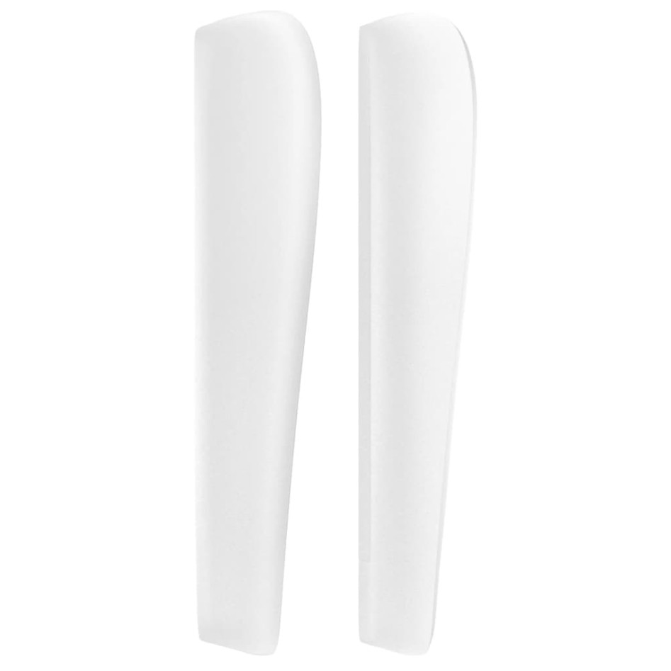 Cabecero con orejas de cuero sintético blanco 83x23x118/128