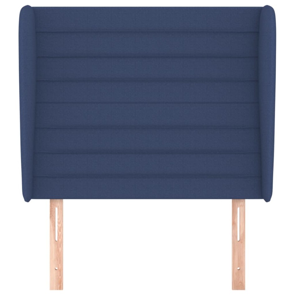 Cabecero con orejas de tela azul 83x23x118/128