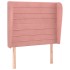 Cabecero con orejas de terciopelo rosa 83x23x118/128