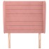 Cabecero con orejas de terciopelo rosa 83x23x118/128