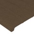 Cabecero con orejas de tela marrón oscuro 83x23x118/128