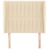 Cabecero con orejas de tela color crema 83x23x118/128