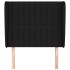 Cabecero con orejas de tela negro 103x23x118/128