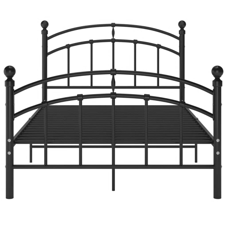 Estructura de cama de metal negro 120x200