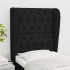 Cabecero con orejas de tela negro 83x23x118/128