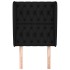 Cabecero con orejas de tela negro 83x23x118/128