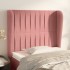Cabecero con orejas de terciopelo rosa 93x23x118/128