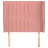 Cabecero con orejas de terciopelo rosa 93x23x118/128