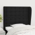 Cabecero con orejas de tela negro 83x23x118/128