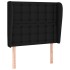 Cabecero con orejas de tela negro 83x23x118/128