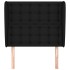 Cabecero con orejas de tela negro 83x23x118/128