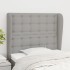 Cabecero con orejas de tela gris claro 83x23x118/128