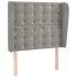 Cabecero con orejas de terciopelo gris claro 83x23x118/128