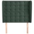 Cabecero con orejas de terciopelo verde oscuro 93x23x118/128
