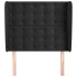 Cabecero con orejas de terciopelo negro 103x23x118/128