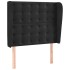 Cabecero con orejas de terciopelo negro 83x23x118/128