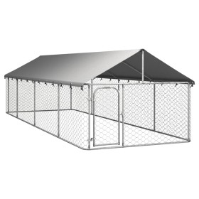 Perrera de exterior con tejado 600x200x150