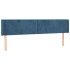 Cabecero de terciopelo azul oscuro 163x16x78/88