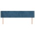 Cabecero de terciopelo azul oscuro 163x16x78/88