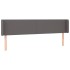 Cabecero de cuero sintético gris 203x16x78/88