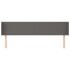 Cabecero de cuero sintético gris 203x16x78/88