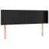 Cabecero de cuero sintético negro 147x16x78/88