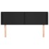 Cabecero de cuero sintético negro 147x16x78/88
