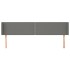 Cabecero de tela gris oscuro 163x16x78/88