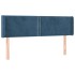 Cabecero de terciopelo azul oscuro 147x16x78/88