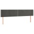Cabecero de terciopelo gris oscuro 183x16x78/88