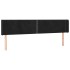 Cabecero de terciopelo negro 203x16x78/88