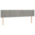 Cabecero de terciopelo gris claro 203x16x78/88