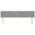 Cabecero de terciopelo gris claro 203x16x78/88