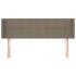 Cabecero de tela gris taupe 147x16x78/88