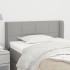 Cabecero de tela gris claro 103x16x78/88