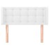 Cabecero de cuero sintético blanco 83x16x78/88