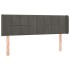 Cabecero de terciopelo gris oscuro 147x16x78/88