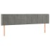 Cabecero de terciopelo gris claro 163x16x78/88