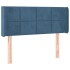 Cabecero de terciopelo azul oscuro 93x16x78/88