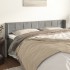 Cabecero de terciopelo gris claro 203x16x78/88