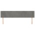 Cabecero de terciopelo gris claro 203x16x78/88