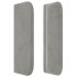 Cabecero de terciopelo gris claro 203x16x78/88