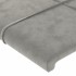Cabecero de terciopelo gris claro 203x16x78/88