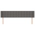 Cabecero de cuero sintético gris 183x16x78/88