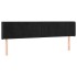 Cabecero de terciopelo negro 203x16x78/88