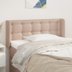Cabecero de cuero sintético color capuchino 103x16x78/88 cm