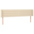 Cabecero de tela color crema 163x16x78/88