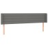 Cabecero de tela gris oscuro 203x16x78/88